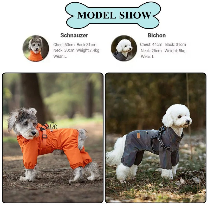 RainLuxe — Waterproof Dog Raincoat with Harness