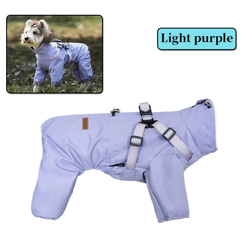 RainLuxe — Waterproof Dog Raincoat with Harness