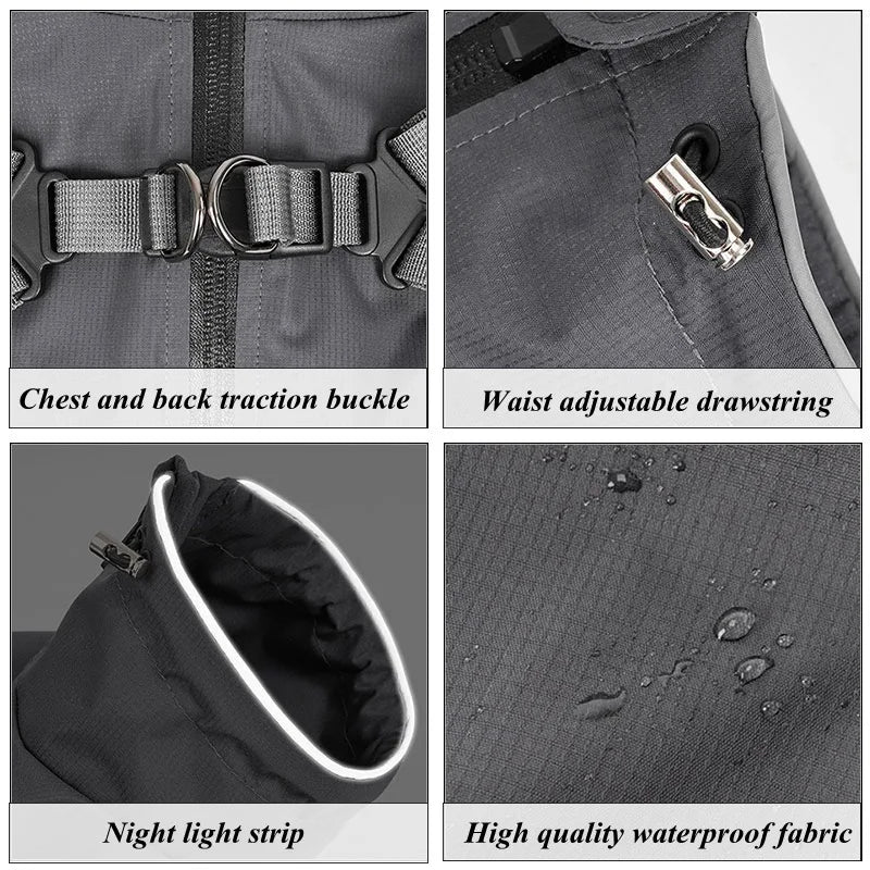 RainLuxe — Waterproof Dog Raincoat with Harness
