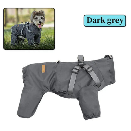RainLuxe — Waterproof Dog Raincoat with Harness